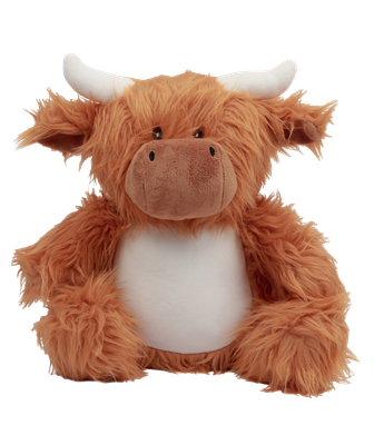 Peluche zippée vache - personnalisable avec prénom brodé