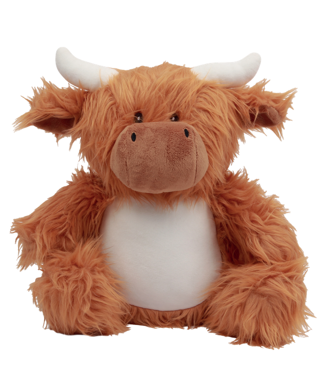 Peluche zippée vache - personnalisable avec prénom brodé