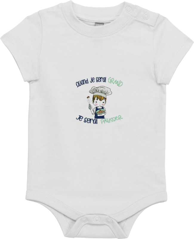 Body bébé - Quand je serai grand, je serai pâtissier