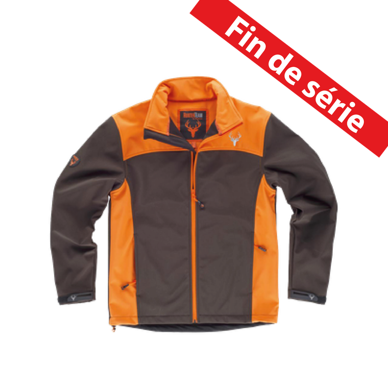 S8630 - Veste SPORT WORKSHELL - MARRON / ORANGE