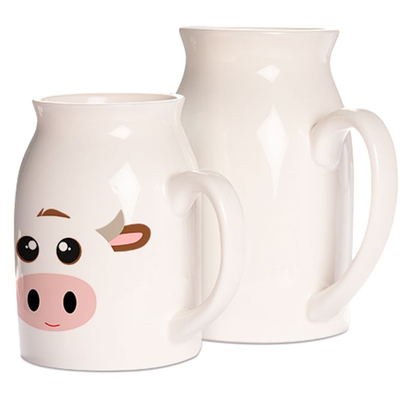 Pot à lait blanc LOT DE 2 - personnalisable