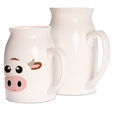 Pot à lait blanc LOT DE 2 - personnalisable