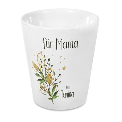 Pot de fleurs conique en céramique - personnalisable Pot de fleurs conique en céramique - personnalisable