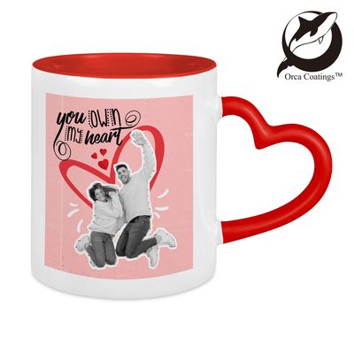 Mug  en céramique TWO TONES & LOVE HANDLE - personnalisable
