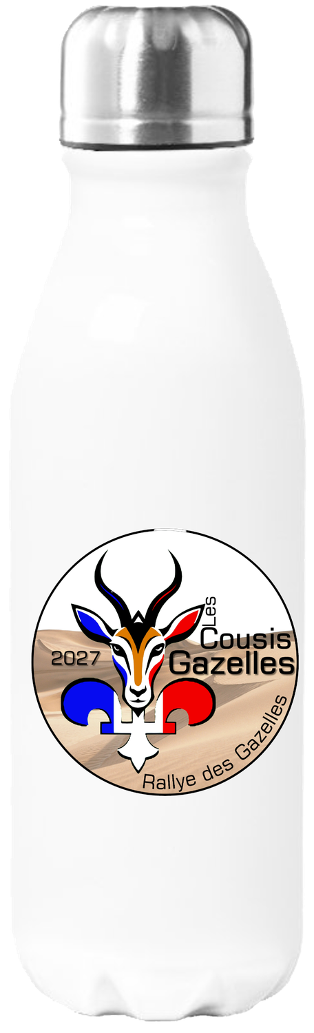 Gourde isotherme en inox - Le Rallye des Gazelles Gourde isotherme en inox - Le Rallye des Gazelles