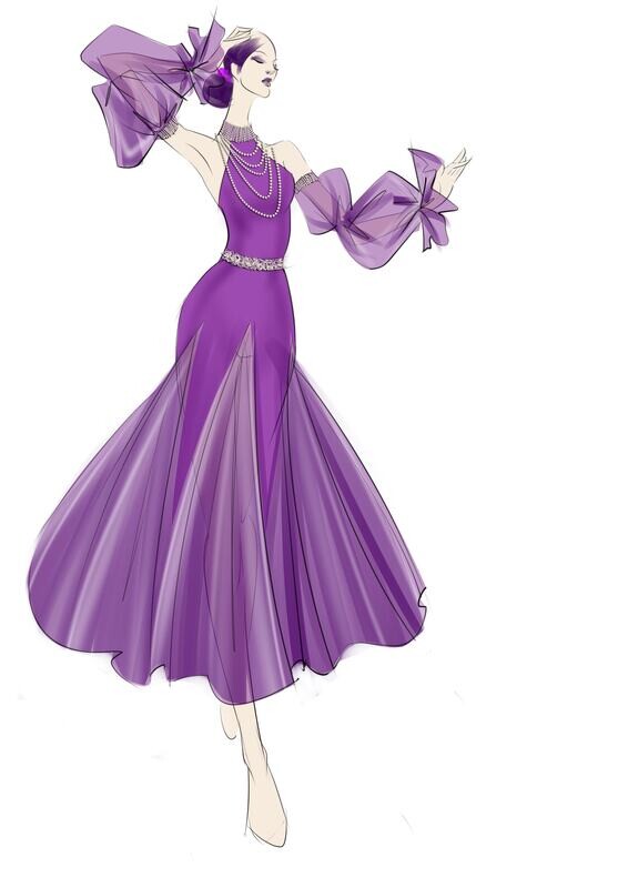 Purple Puff Sleeves