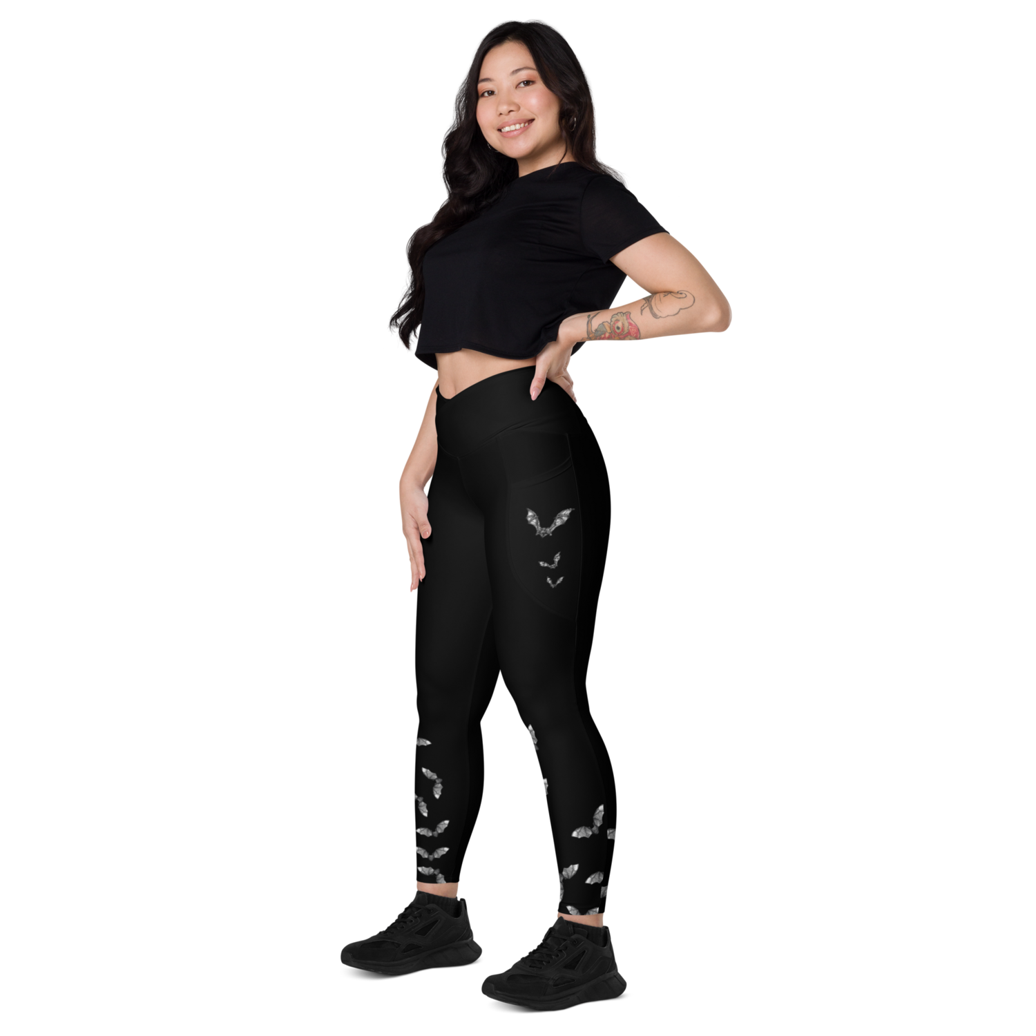 Leggings mit Taschen - Fledermaus