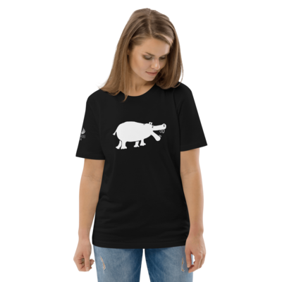 Unisex-Bio-Baumwoll-T-Shirt - Nilpferd