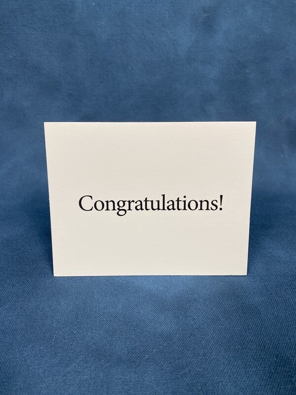 Congratulations Fold-Over Notecard (Pack of 12)