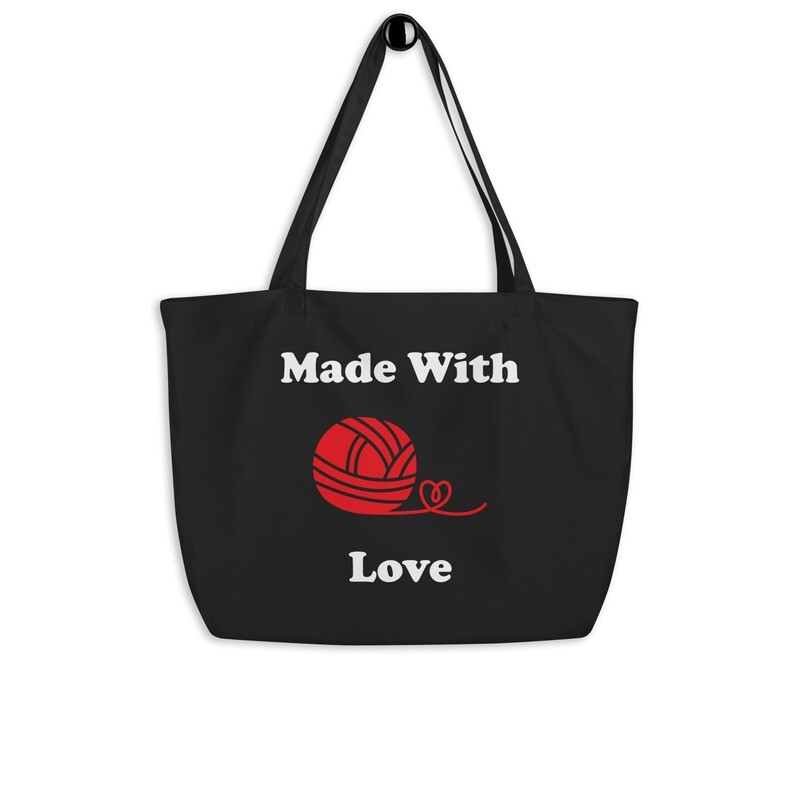 Made With Love Large organic tote bag