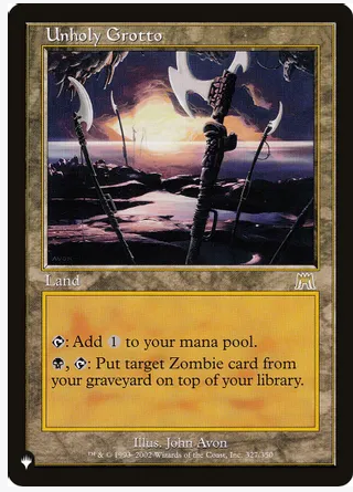 Unholy Grotto (List)
