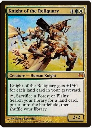 Knight of the Reliquary Duel deck foil (MP)