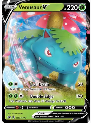 Venusaur V - SWSH100 promo