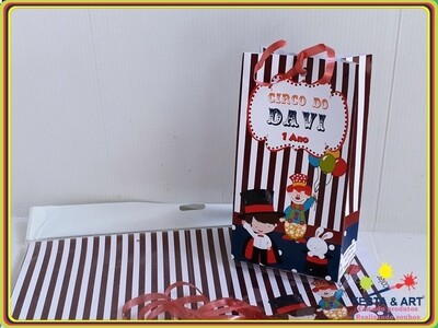 Mini Sacola de Papel - Circo