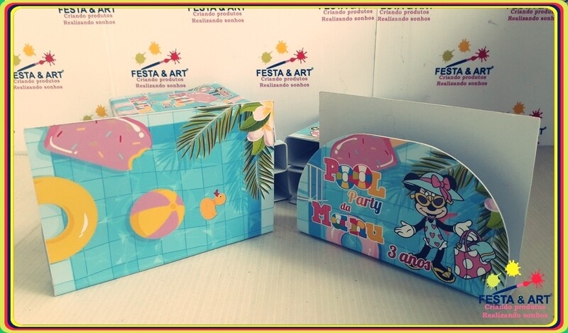 Porta Guardanapos - Minnie pool party