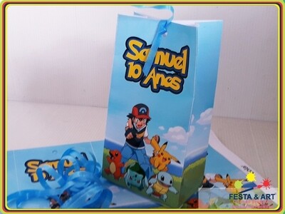 Mini Sacola de Papel - Pokémon