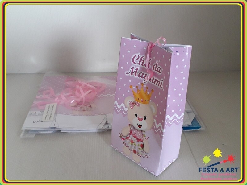 Mini Sacola de Papel - Ursinha