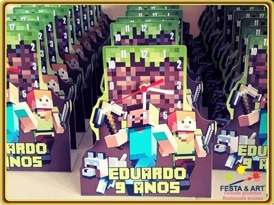 Relógio corte especial - Minecraft