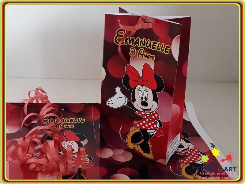 Mini Sacola de Papel - Minnie
