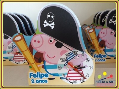Relógio corte especial - George Pig