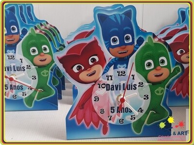 Relógio corte especial - PJ Masks