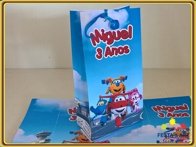 Mini Sacola de Papel - Superwings
