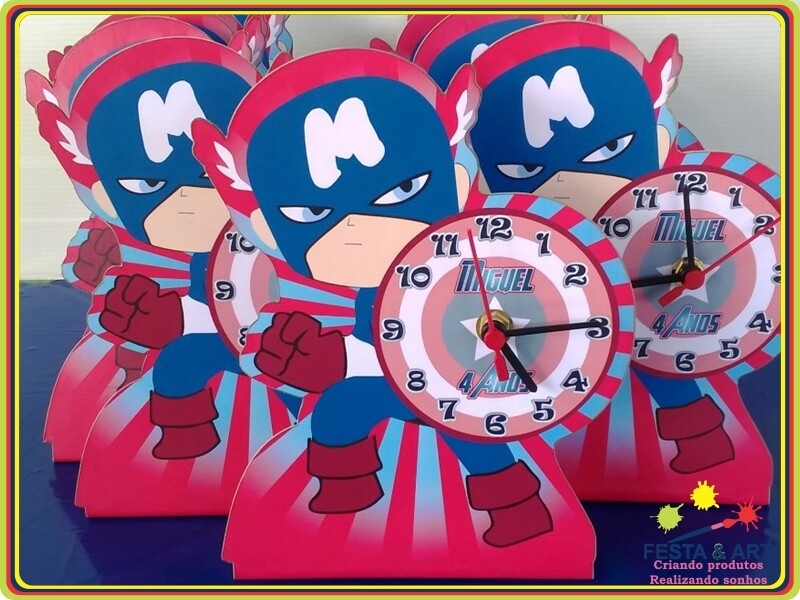 Relógio corte especial - Capitão América Cute