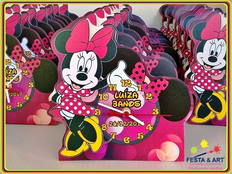 Relógio corte especial - Minnie