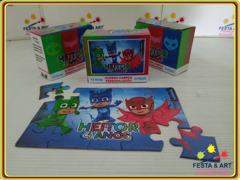 Quebra cabeça 15 peças - PJ Masks
