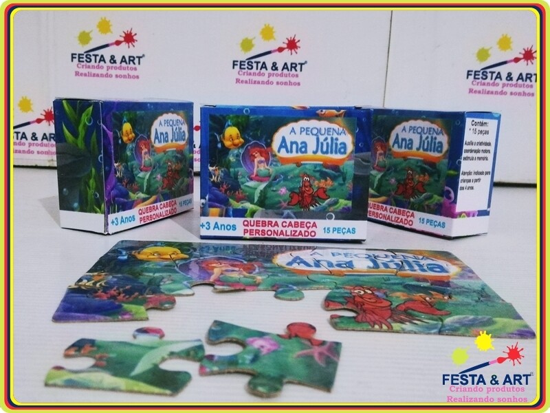 Quebra cabeça 15 peças - Pequena Sereia