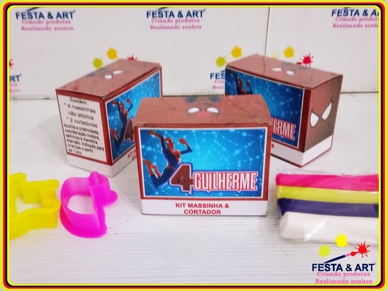 Kit Massinha e cortador - Homem aranha