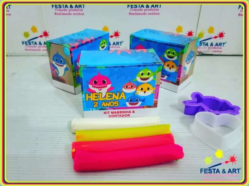 Kit Massinha e cortador - Baby shark