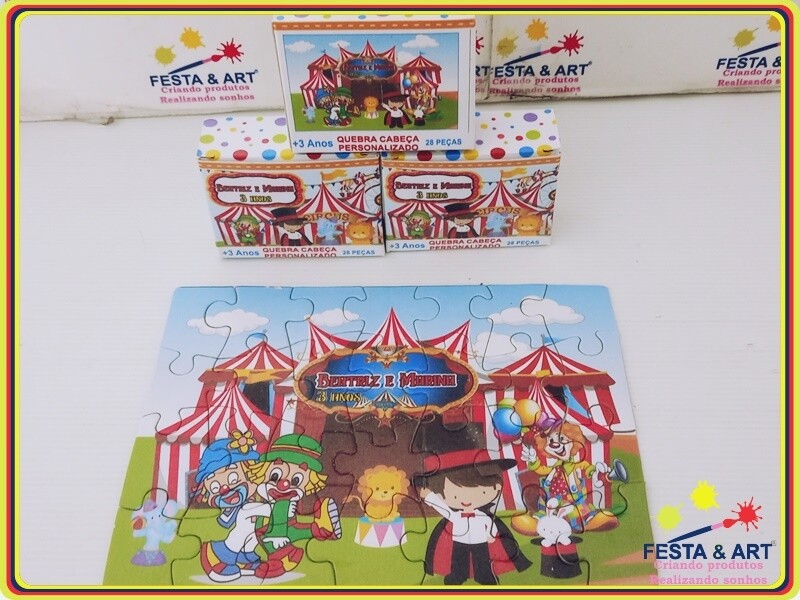 Quebra cabeça 28 peças - Circo
