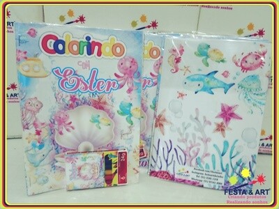 Revista de Colorir - Fundo do mar