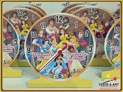 Relógio Redondo - Princesas