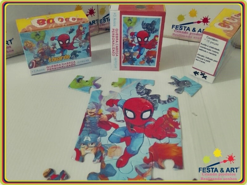 Quebra cabeça 15 peças - Homem Aranha