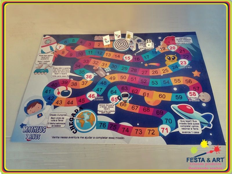 Jogo de Tabuleiro 32x45 cm- Astronauta