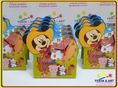 Relógio corte especial - Mickey Fazendeiro