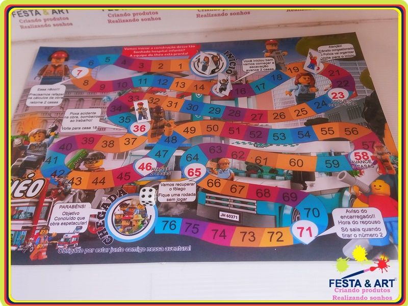 Jogo de Tabuleiro 32x45 cm- Lego