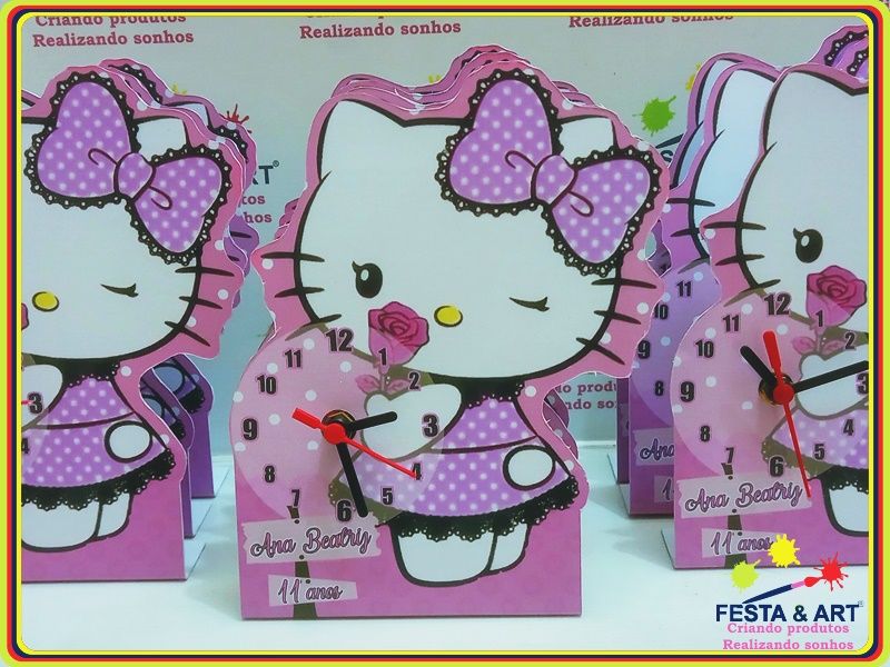 Relógio corte especial - Hello Kitty