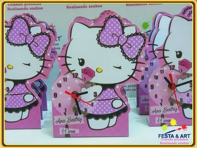 Relógio corte especial - Hello Kitty