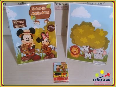 Revista de Colorir - Mickey safari