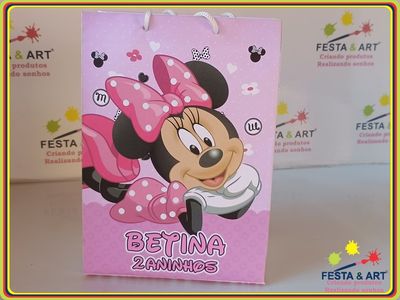 Sacola Personalizada  21 x8x15 cm  - Minnie