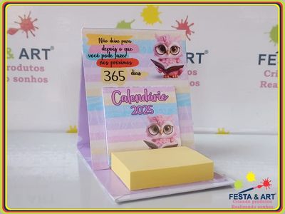 Calendário de mesa com Post It - Professores