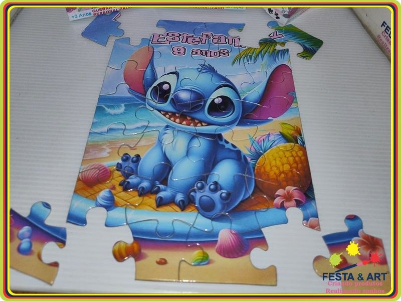 Quebra cabeça 28 peças -Stich