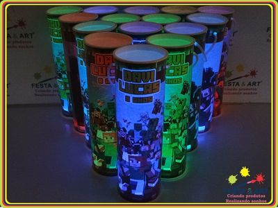 Luminária centro de mesa - Minecraft