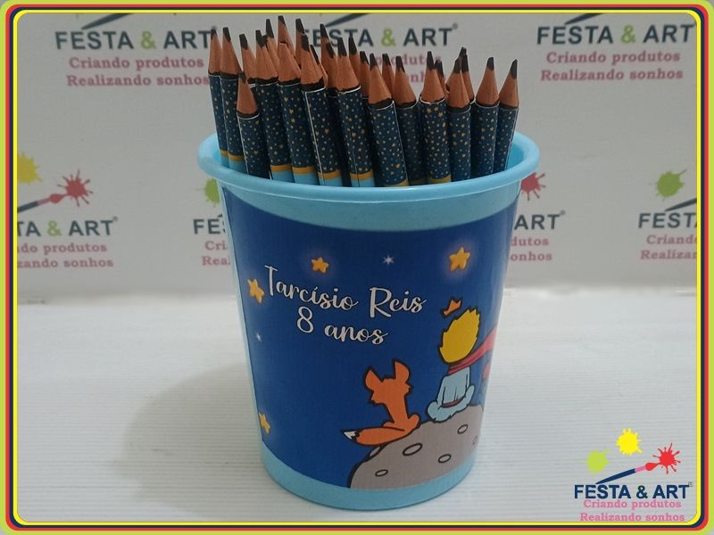 Kit 30 lápis + Baldinho - Pequeno Principe