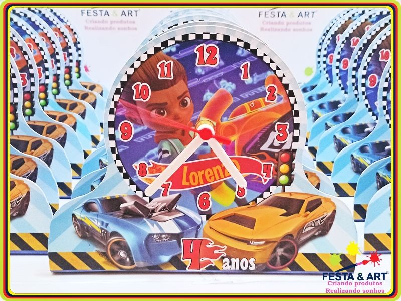 Relógio corte especial - - Hot Wheels