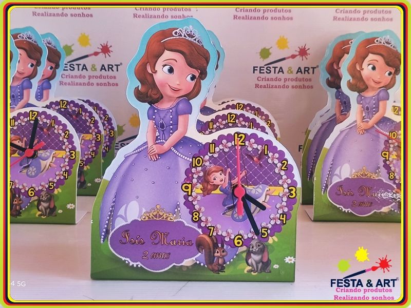 Relógio corte especial - Princesa Sofia
