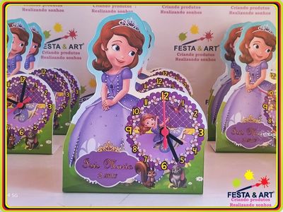 Relógio corte especial - Princesa Sofia